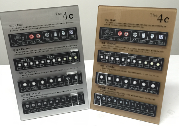 Special Price High-end Jewelry 4C Card Diamond Appraisal Display Card Jewellery Display Supplies Organic Black 4C