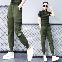 Camouflated Pants Woman Summer New Loose Outdoor Sports Casual Climbing Small Leggings Underpants Bungling Pants Camouflak Clothing