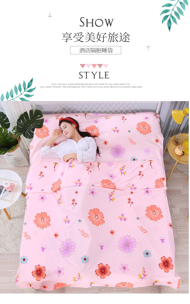 Du lịch sức khỏe khách sạn túi ngủ bẩn giường cotton đơn giản khách sạn vệ sinh lót ngủ túi xách tay duy nhất đôi túi ngủ