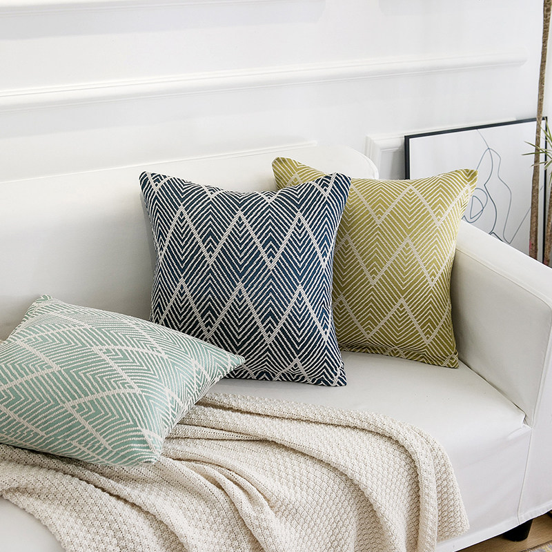 Geometric cotton linen Nordic Wave Clasps Backrest with Core Four Seasons Office Bedrooms rely on the modern net red minimalist wind