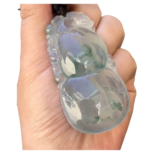 [Природное происхождение] Бирманский нефрит А-качества, высокие ледяные зеленые цветы, удача и долголетие, носят мужчины и женщины.