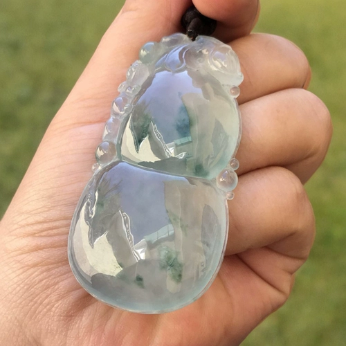 [Природное происхождение] Бирманский нефрит А-качества, высокие ледяные зеленые цветы, удача и долголетие, носят мужчины и женщины.