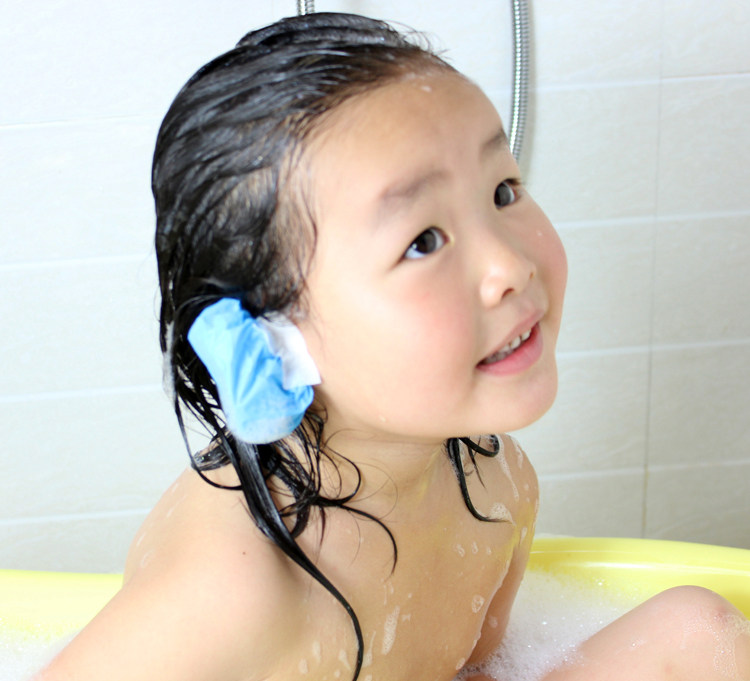兒童洗頭洗澡防水耳套寶寶沐浴耳罩嬰兒洗發防耳朵進水耳罩送耳貼 Yahoo奇摩拍賣