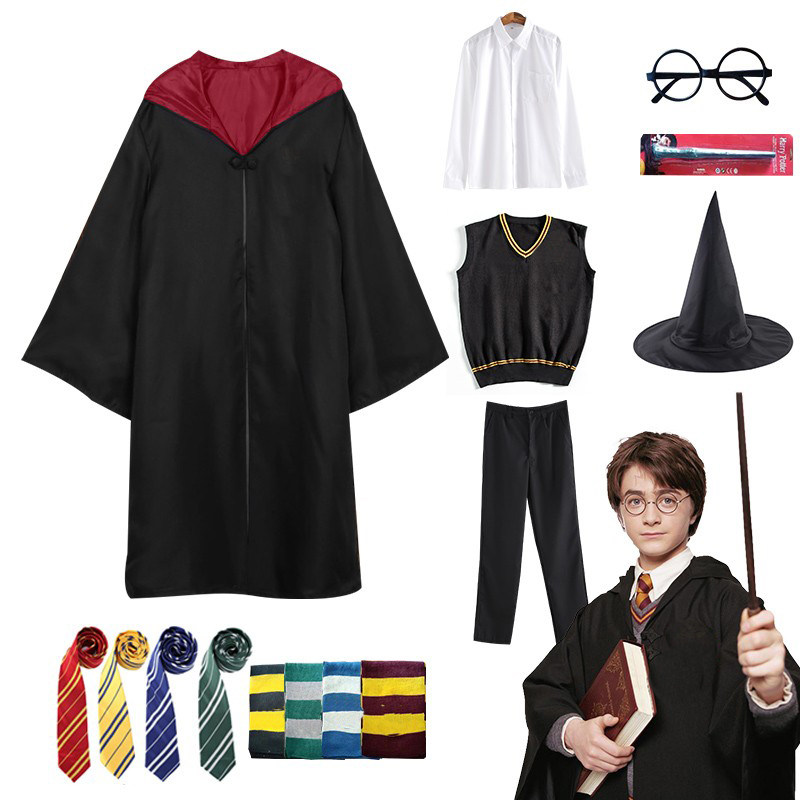 Harry Wizard Magic Robe Potter Robe Costume Cloak Cloak Cosplay Kids Hermione Peripheral College Costume