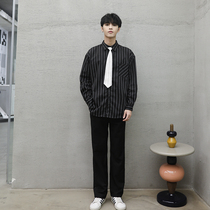 dk uniform boys black and white shirt pants trousers tie full set of genuine Japanese suit college style autumn outfit