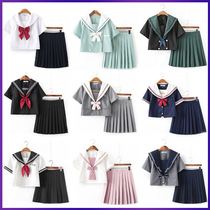 JK uniform skirt genuine full set of intermediate basic sailor suit Student college style suit female autumn Japanese class suit