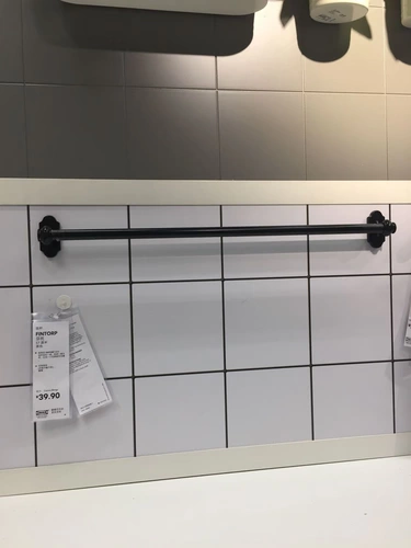 IKEA Fento кухонная подвеска настенная полка для хранения черная 57 см домашний закупщик