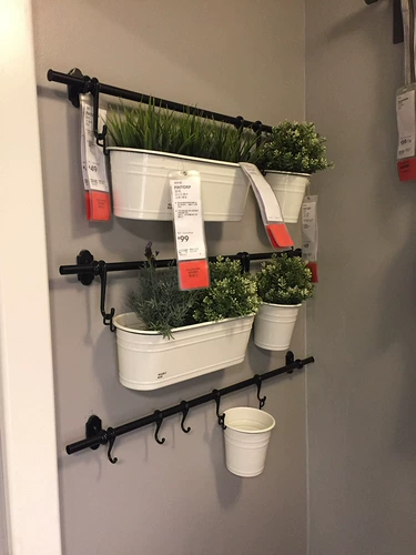 IKEA Fento кухонная подвеска настенная полка для хранения черная 57 см домашний закупщик
