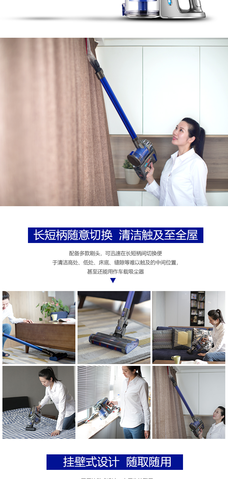 máy hút bụi xiaomi gen 2 Đức Evino máy hút bụi không dây hộ gia đình nhỏ nhỏ im lặng mạnh mẽ cầm tay sạc khử mùi máy hút lông chó - Máy hút bụi máy hút bụi lau nhà xiaomi