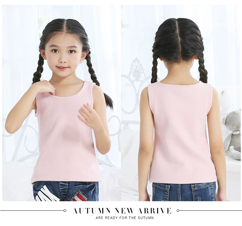 Mùa thu và mùa đông trẻ em áo vest cotton cộng với áo nhung dày ấm áp nữ sinh tiểu học không tay vest áo lót nam áo khoác trẻ em hàng chuẩn