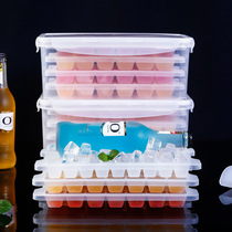Ice Cubes Box PP Plastic Homemade Big Ice Grid Mold With Cover Creative DIY Fridge Frozen Ice Cubes Box Ice Molds