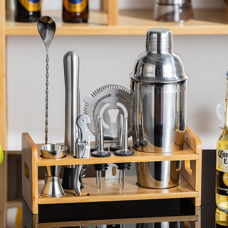 Stainless Steel Winemaker Suit Cocktails Shake Pot bar Syracuse Kettle Day Style Starter with Intake Shelf Wine Conditioning Appliances-Taobao