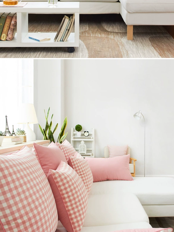 Hiện đại và đơn giản sofa kẻ sọc đệm bao gối mà không có cốt lõi của tinh khiết hồng trở lại văn phòng xe thắt lưng gối nữ hoàng - Trở lại đệm / Bolsters gối mền 2 trong 1