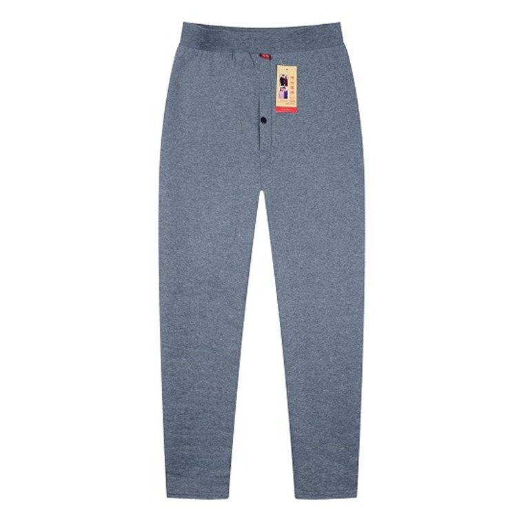 Trung và già đôi cộng với quần nhung dày ấm áp cotton nam cao eo nhung mùa đông quần legging dài quần cotton nam thu đông