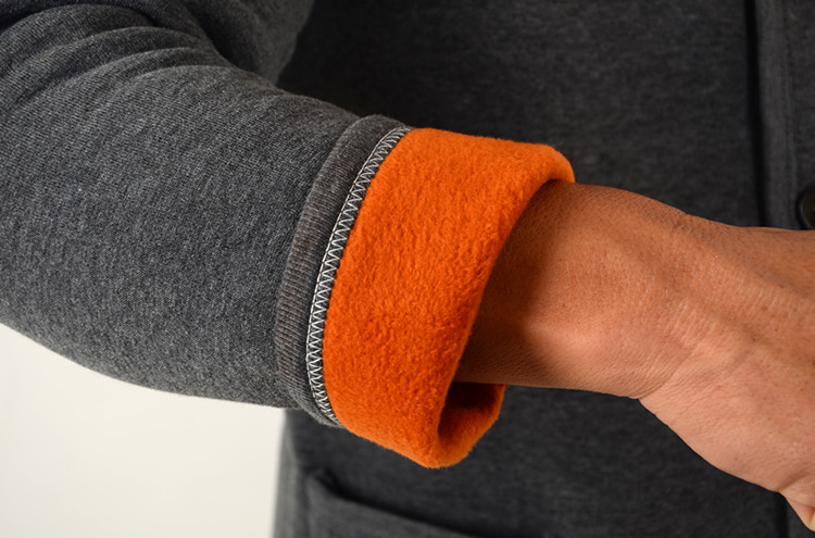 Áo len cotton trung cổ và áo len nam nút len ​​ấm áp hàng đầu cộng với nhung dày cộng với phân bón để tăng lông cừu đơn quần bò nam