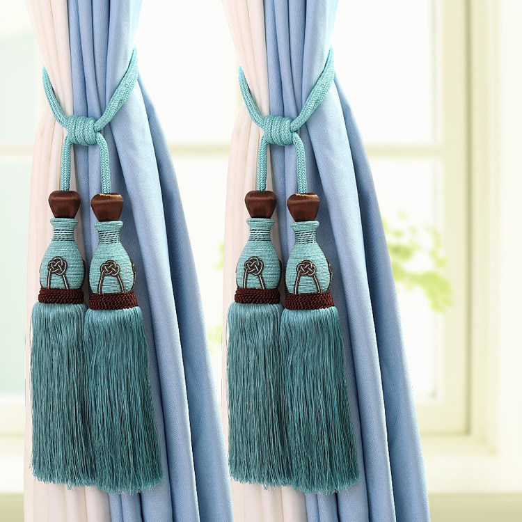 Curtain button ball binding rope tied with hook hanging rope pipeline flow Sue a pair of Nordic style modern minimalist tie