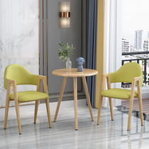 Nordic net celebrity balcony small table and chair modern minimalist one table two chairs three-piece suit small apartment cloth tea table and chair combination