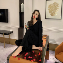 Modal pajamas womens spring and autumn net red cotton ins style high-end sense new sexy home service confinement suit