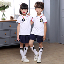 Primary school uniforms childrens performance suits quick-drying summer uniforms British polo shirts kindergarten uniforms custom