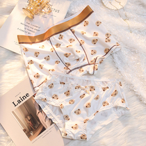 Sweet Little Bear 2 Dress Lovers Pants One Man And Woman Couples Underwear Cute Sexy Pure Desire Summer New