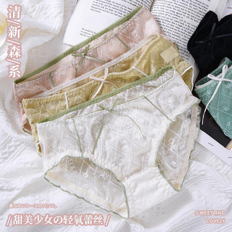 Unlimited repurchase underwear women's new 2021 hot fashion sexy pure desire lace ladies shorts summer thin section