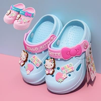 Детские пляжные тапочки в стиле Crocs, мюли, летние милые нескользящие босоножки, можно носить двумя способами