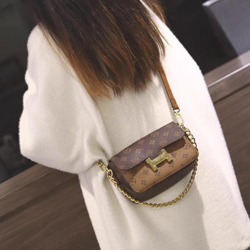 Authentic French Mk Jessie Genuine Leather Bag for Women 2026 New Model Monogram Chain Small Square Bag Single Shoulder Crossbody Bag Authentic French Mk Jessie Genuine Leather Bag for Women 2026 New Model Monogram Chain Small Square Bag Single Shoulder Crossbody Bag