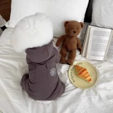 Утолщенная одежда для щенков, Тедди Бишон Шнауцер, осенне-зимнее хлопковое пальто с капюшоном для маленьких собак, четвероногие тяговые пальто