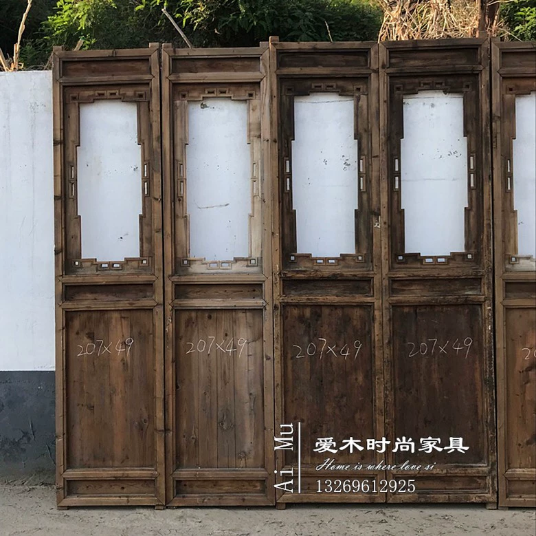 Old thông phân vùng cũ thông màn hình cửa cũ và cửa sổ cửa sổ cũ đồ gỗ vững chắc cửa cũ bảng điều chỉnh sân nhà hàng trang trí vách ngăn phòng ngủ bằng gỗ