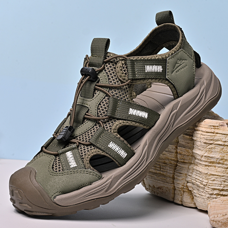Foreign Trade Export Men's Shoes, Summer Breathable Outdoor Closed-Toe Beach Shoes, Non-Slip Water Sports Shoes, Casual Sandals