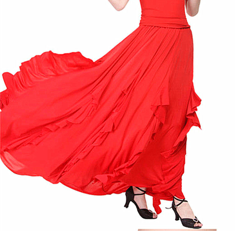 Dance Yiplayful new Morden dance dress New dress Skirt Half Body Dress National Standard Dance Adult Women's Big Swing Dress