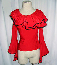 Dance pretty Latin dance top spring and summer new dance dress long sleeve modern adult womens modern dance clothing top