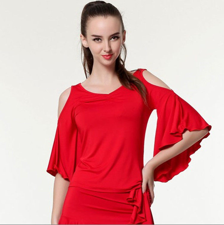 National standard dance clothes Latin dance tops modern dance tops social dance jitterbug practice performance dance clothes