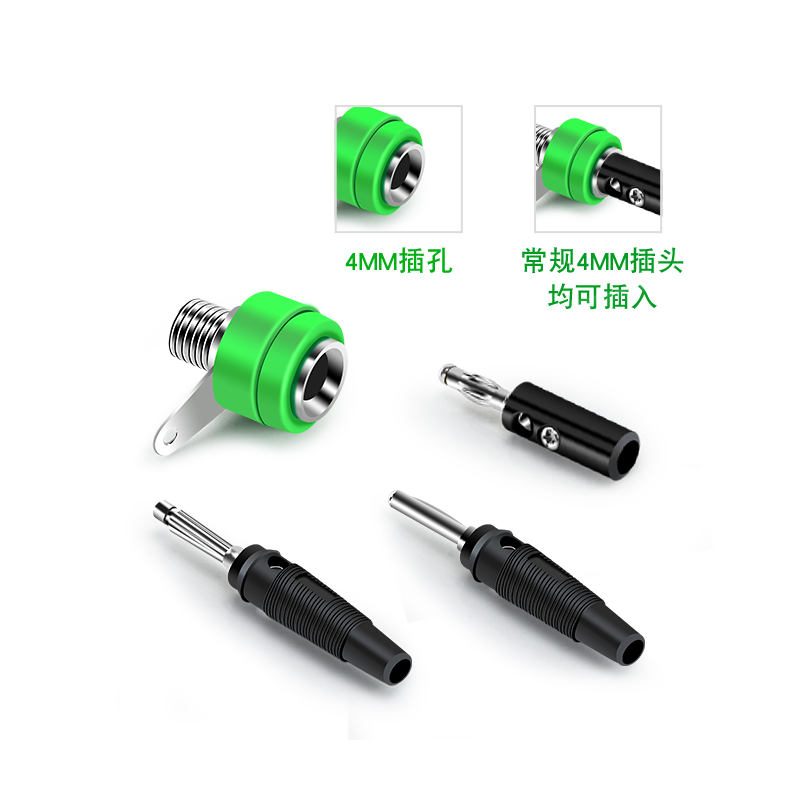 Huijun ổ cắm chuối 4mm đồng 4 chuối ổ cắm bảng phụ kiện âm thanh thiết bị đầu cuối.