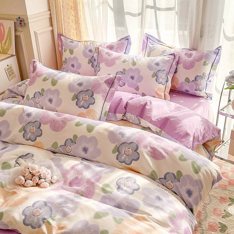 (Recommended) Spring and summer 60s Xinjiang Long Queen Cotton Four Set 100 % pure cotton slope cotton condom