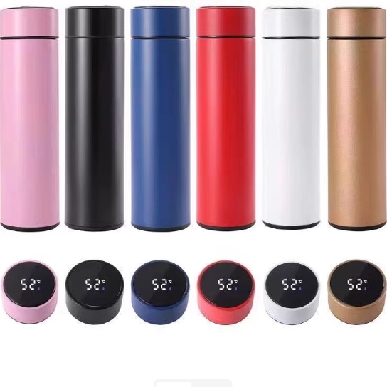 Stainless Steel Thermos Cup, Smart Cup for Home and Car Use, Logo Gradient Smart Temperature Cup, Touch Display Temperature 304