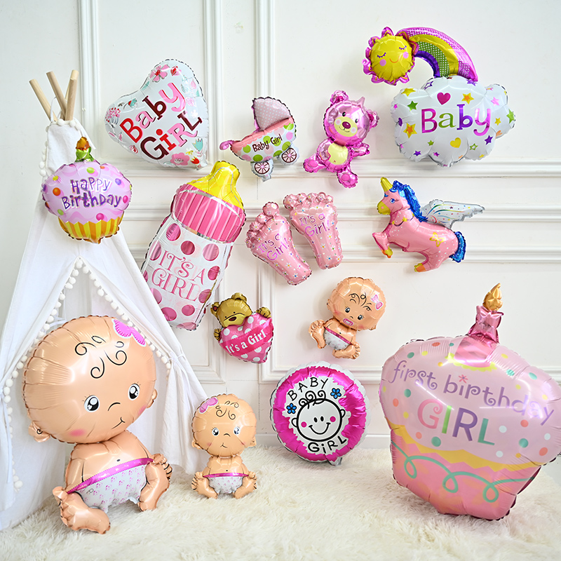 New 36-inch large stroller aluminum film balloon baby 100-day birthday party decoration supplies