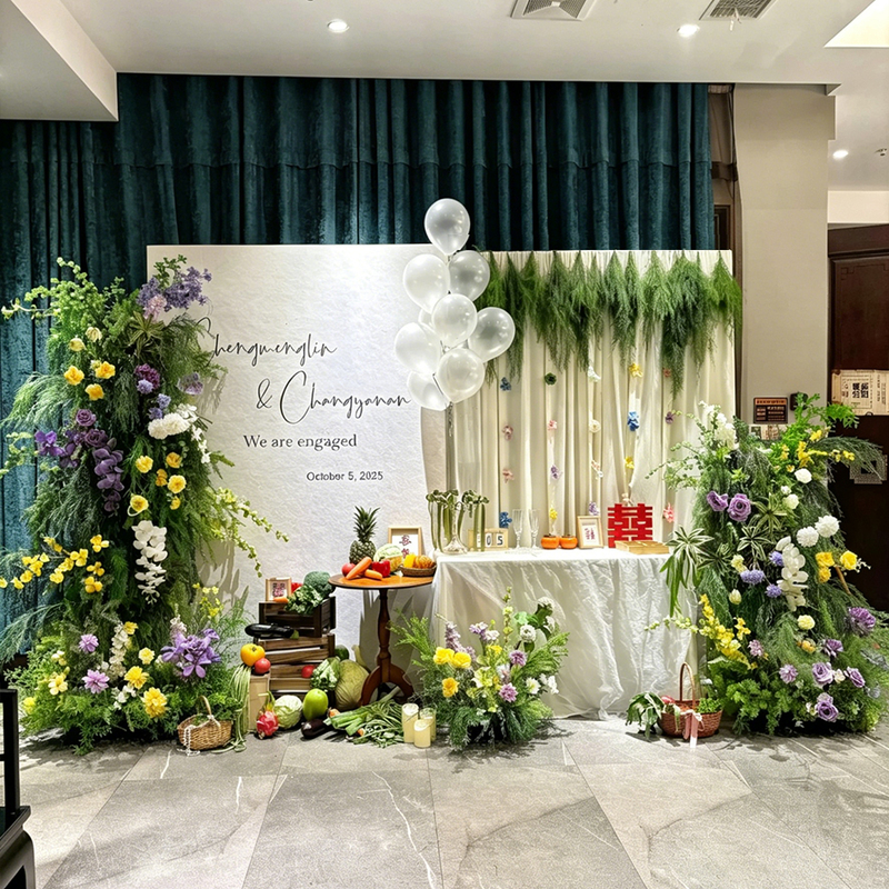 Engagement Party Decoration 2026 Korean Style Simple and Elegant Kt Board High-End Minimalist Hotel Wedding Backdrop Scene Engagement Party Decoration 2026 Korean Style Simple and Elegant Kt Board High-End Minimalist Hotel Wedding Backdrop Scene
