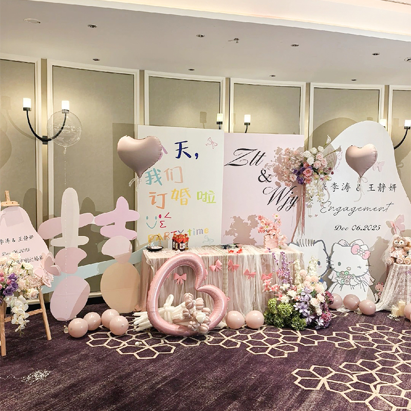 Hellokitty Engagement Decoration Set Dopamine-Themed Kt Board Hello Kitty Theme Photo Backdrop Hellokitty Engagement Decoration Set Dopamine-Themed Kt Board Hello Kitty Theme Photo Backdrop