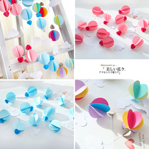 Childrens birthday paper flower Flower Flower hot air balloon party school layout decoration shopping mall window cloud decoration