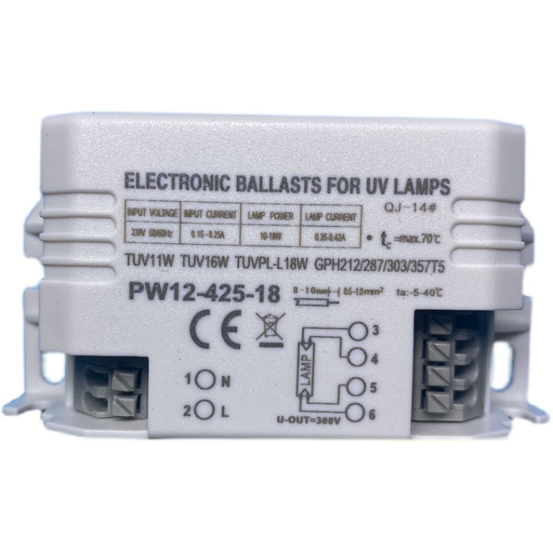 4W 6W 10W14W 150W 180W 200W Ultraviolet PW12-425-18 Electronic Ballast UV Lamp