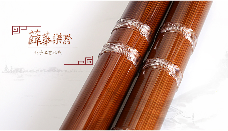Đinh Xiaolin sáo đôi chuyên nghiệp tre sáo tre Đinh Xiaolin cửa hàng chơi sáo nhạc cụ thị trấn - Nhạc cụ dân tộc sáo mèo kép