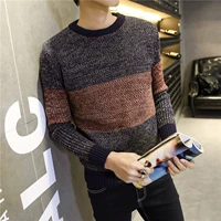 Xu hướng cashmere ấm áp mùa đông cộng với nhung dày rộng rãi áo len rộng kích thước nam học sinh Hàn Quốc áo len trẻ trung áo khoác nam