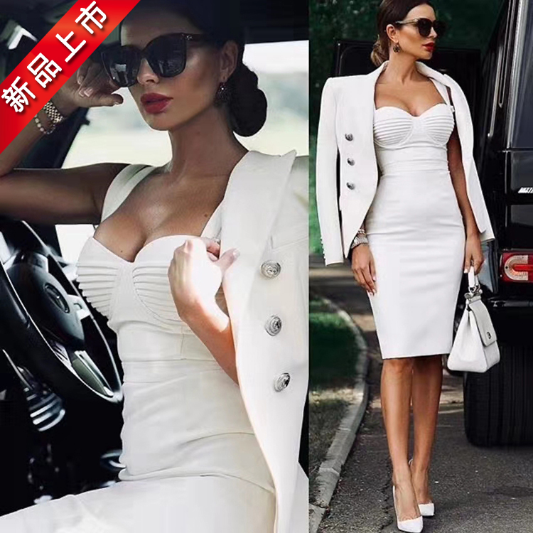 Brand sexy fitted dress, European style, V-neckline, lifting effect
