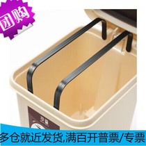 Erlan 10L double-open lid trash can hand-pressed and pedal-operated office trash can household garbage paper basket AL-GB201