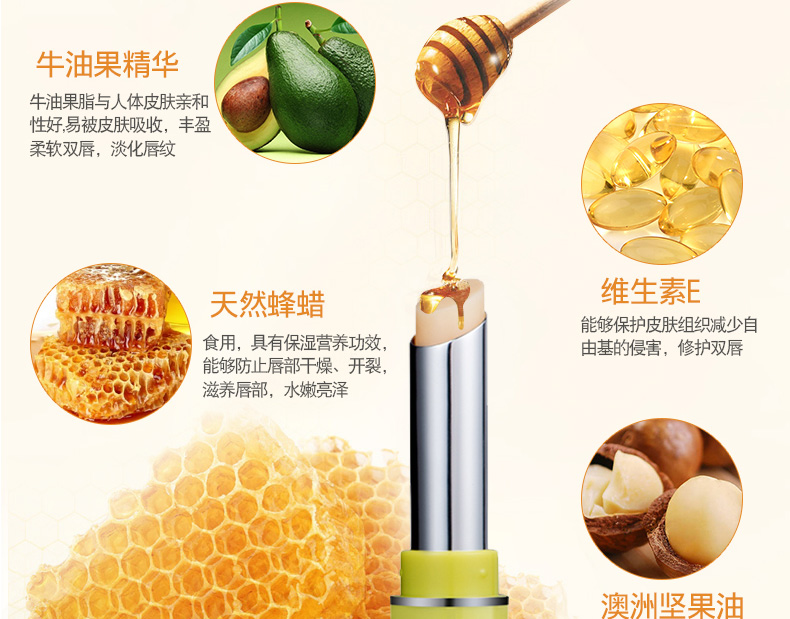 Natural Hall Condensed Nourishing Lip Balm Giữ ẩm Giữ ẩm Bổ sung Anti-Crystal Colorless Lip Balm Chính hãng - Son môi son moi
