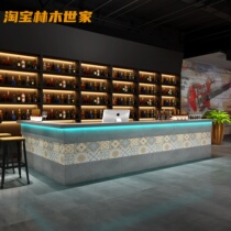 Industrial style pub bar bar cafe hotel restaurant cashier e-sports hotel front desk customization