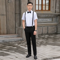 Рубашка, штаны, подтяжки, галстук-бабочка