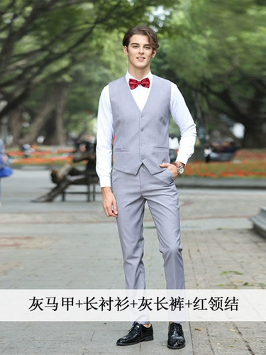 Пиджак классического кроя, мужской комплект для школьников, облегающий крой, в корейском стиле