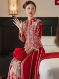Традиционный свадебный наряд Сюхэ, свадебное платье, 2024 года, с вышивкой, большой размер